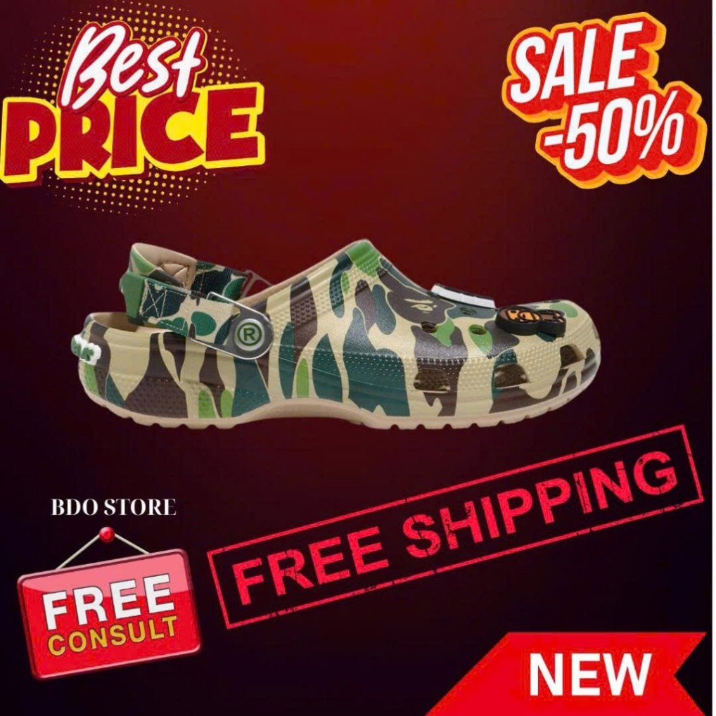 Crocs Classic Clog BAPE x STAPLE – Green Camo Limited Edition