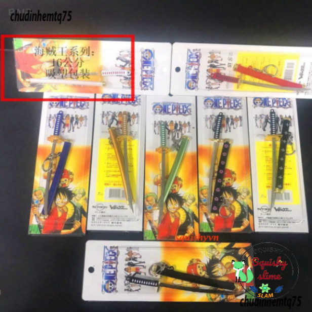 [20 รุ่น] Katana Zoro Law One Piece พวงกุญแจสแตนเลส 16 ซม. At ShopOne PieceVN