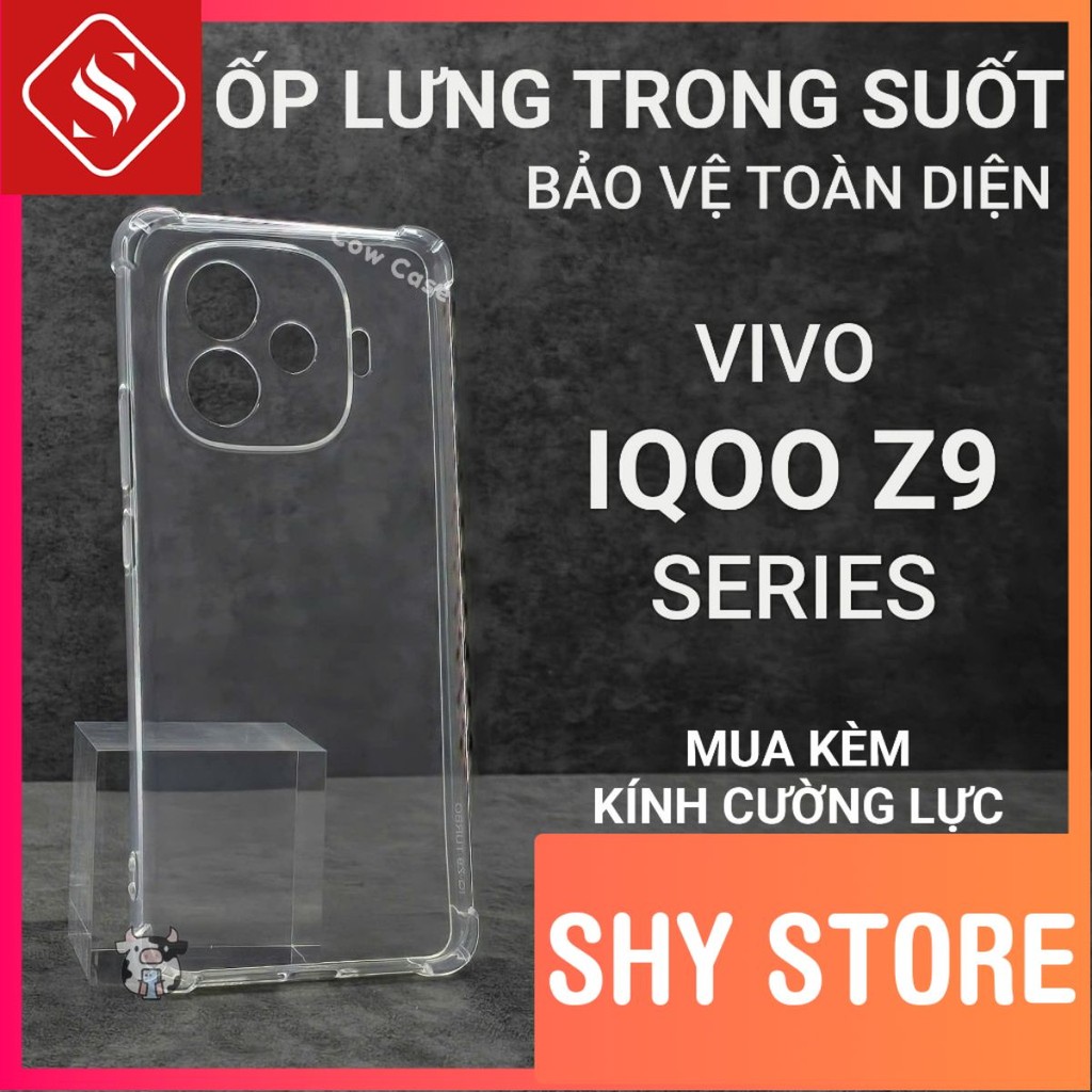 IQoo Z9 Turbo, Z9 5G, Z9x, Z9 Lite/Plus ShyStore เคสใสเรียบ | เคสโทรศัพท์แบบยืดหยุ่น Vivo ปกป้องกล้อ