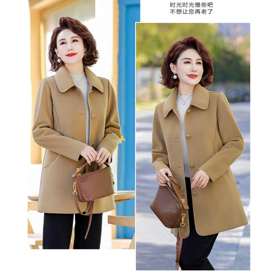 {กวง ชะอํา} 3666 เสื้อโค้ทราตรีสําหรับผู้หญิงสําหรับคุณแม่เสื้อราตรีวัยกลางคนแขนยาว