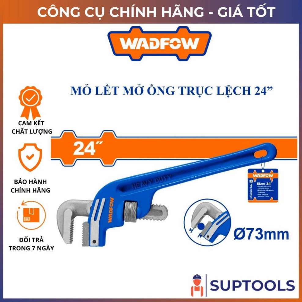 Wadfow WPW6124 ประแจท่อออฟเซ็ต 24 ชิ้น" (เครื่องมือแท้)