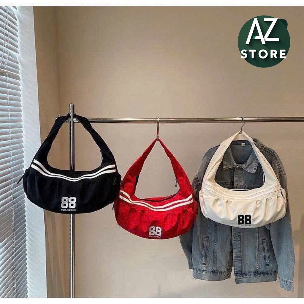 88 SPORT Letter Shoulder Crossbody Bag สําหรับเด็กสไตล์กีฬาบุคลิกภาพ - AZSTORE