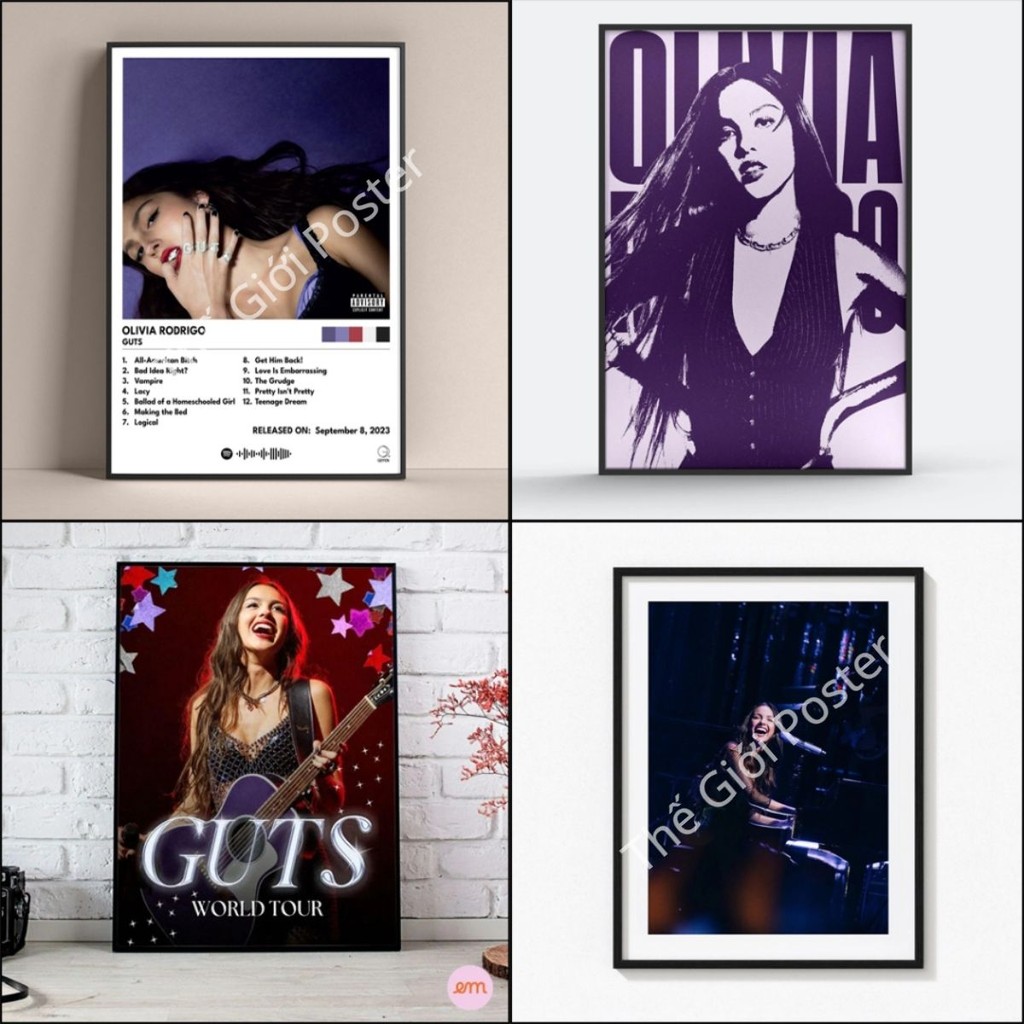 [41] Olivia Rodrigo cover album Music Poster - โปสเตอร์พิมพ์ลายนักร้อง Olivia Rodrigo กาว