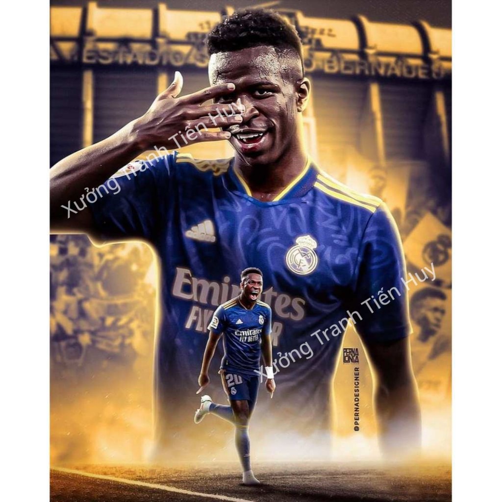 (X195) โปสเตอร์นักเตะ Vinicius, สติ๊กเกอร์ติดผนังเรอัลมาดริด Vinicius ที่สวยงาม, โปสเตอร์ฟุตบอลกาว