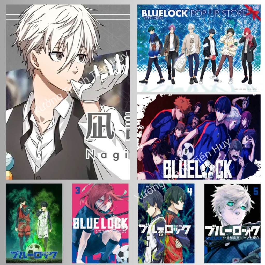 (X44) โปสเตอร์ติดผนัง Blue Lock รูปลอกอนิเมะตกแต่งของ Yukimiya Sae Nagi Rin Isagi Character