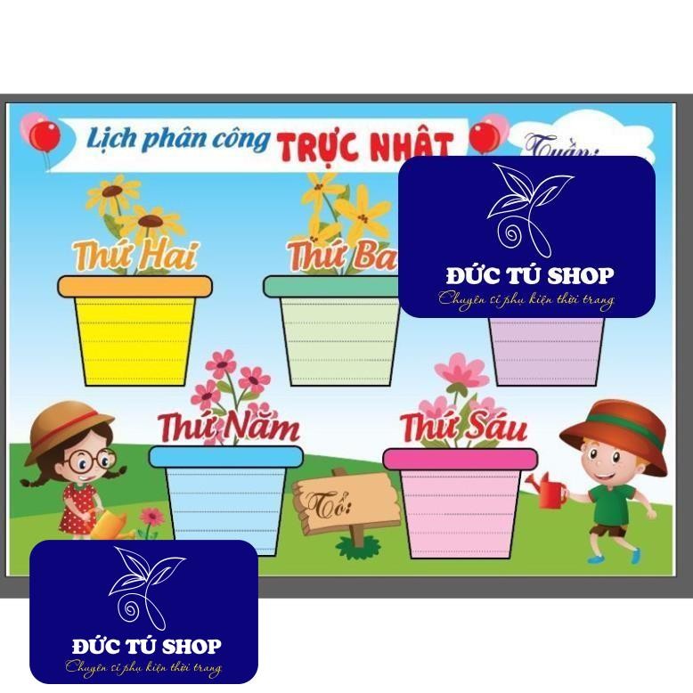 แผ่น A3 เคลือบพลาสติกสําหรับตารางหน้าที่ (DUC TU SHOP)