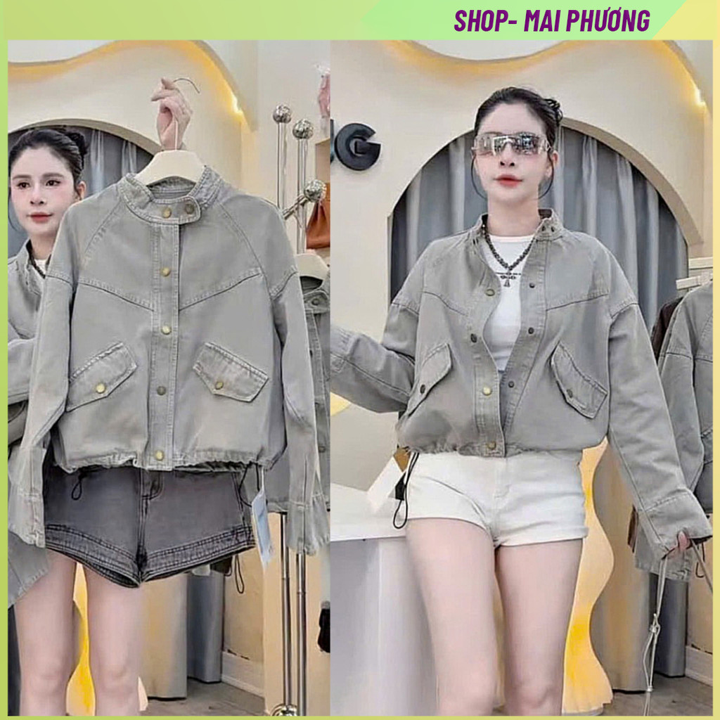 [NEW ARRIVAL] Drawstring Collar Cowboy Jacket - สวย ใส่เลิศ!