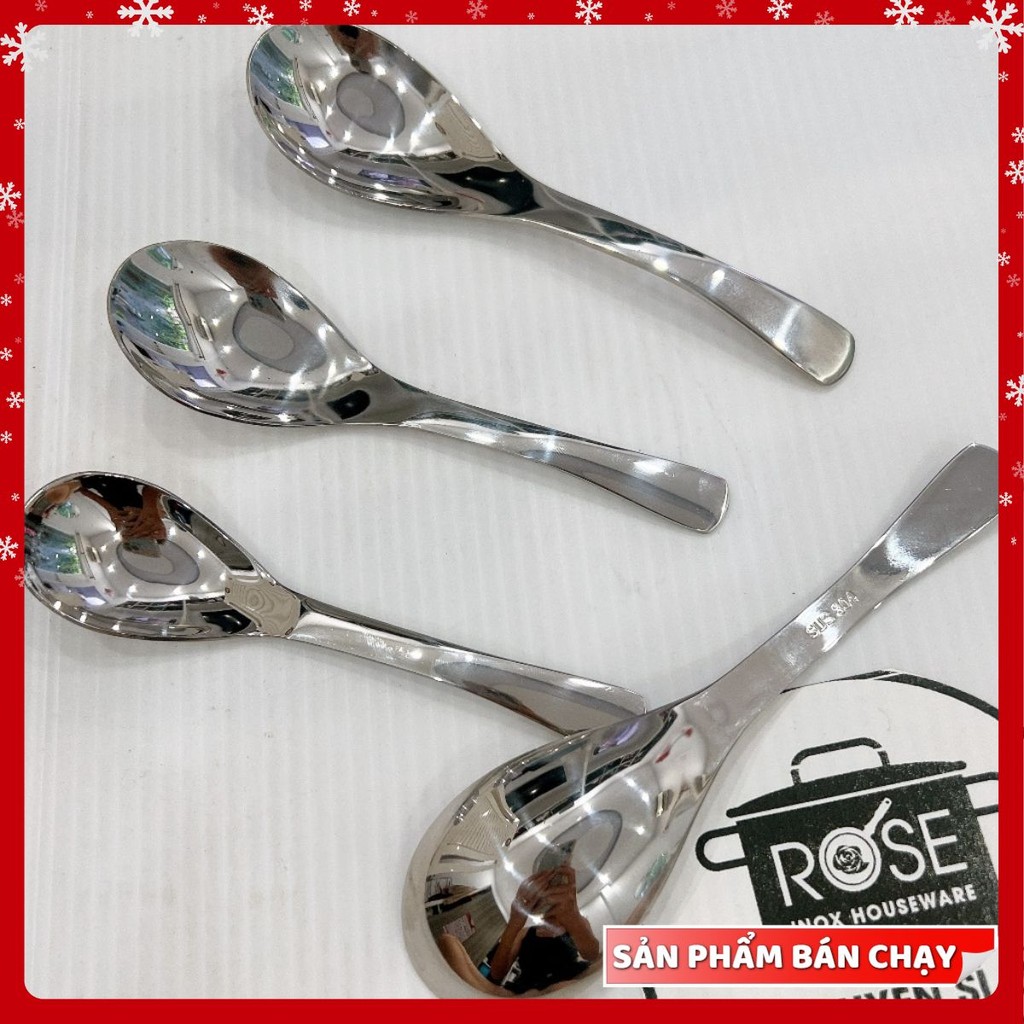 ช้อนโต๊ะกลม SUS304 พรีเมี่ยม - ช้อนซุปพรีเมี่ยม - bebi