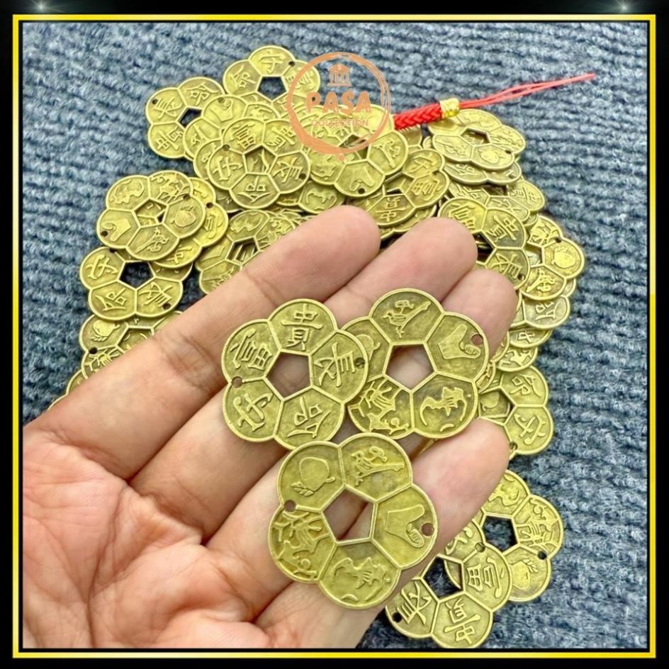 ขายส่ง SLL COMBO 100 50 เหรียญดอกแอปริคอทนําโชค ขนาดเล็ก 3 ซม. กระตุ้นโชคลาภและโชคลาภ [LOC]