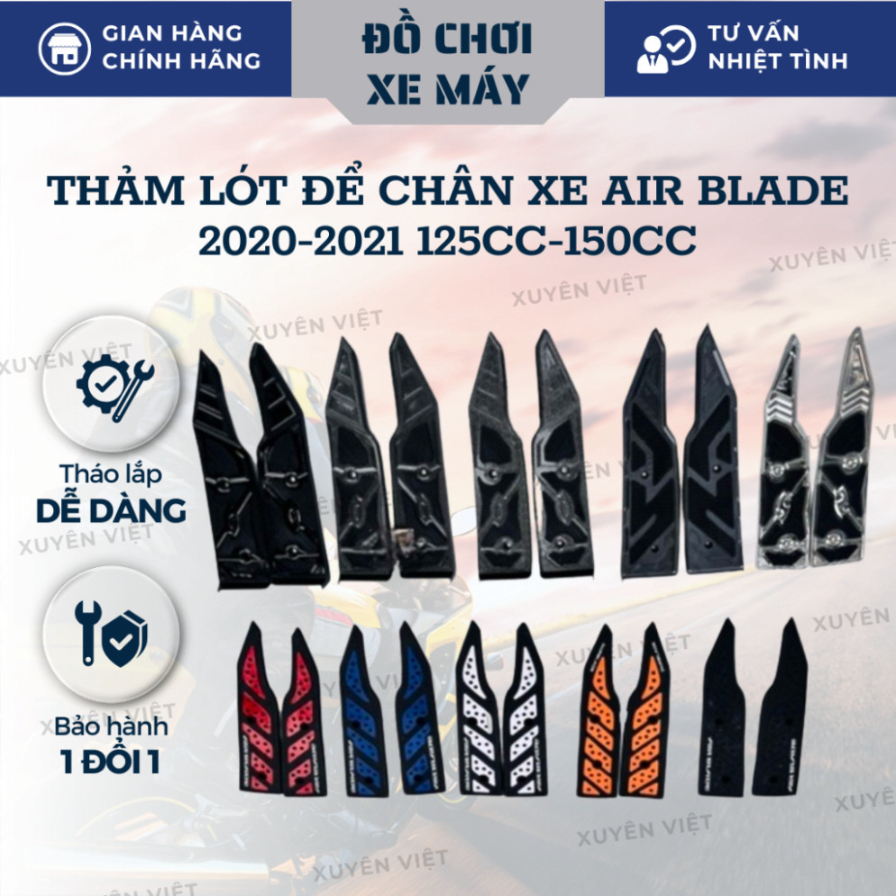 แผ่นรองพักเท้า Air Blade 2020-2021 สําหรับรุ่น 125cc-150cc - Xuyen Viet
