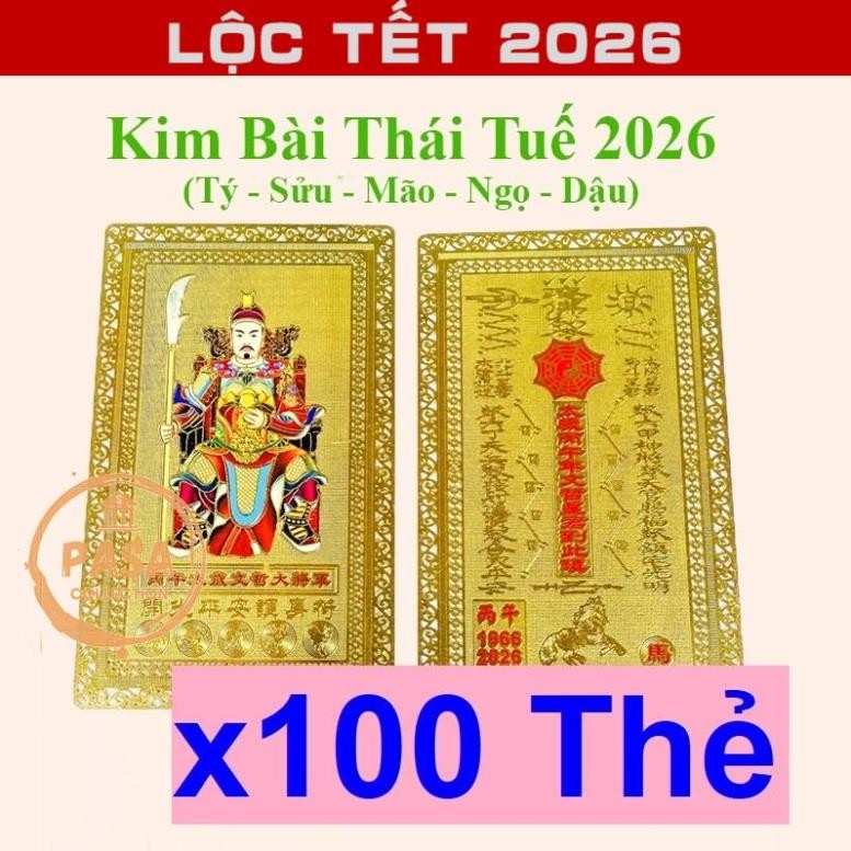 < Loc Tet > COMBO 100 Bronze Thai Intue Kim Bai Cards 2026