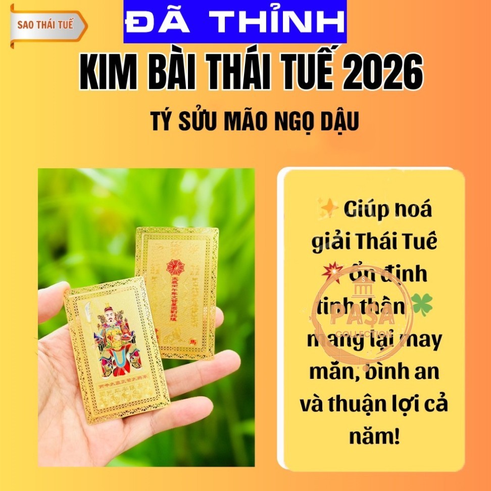 COMBO 100 Bronze Thai Intue Kim Bai Cards 2026 [Feng Shui]