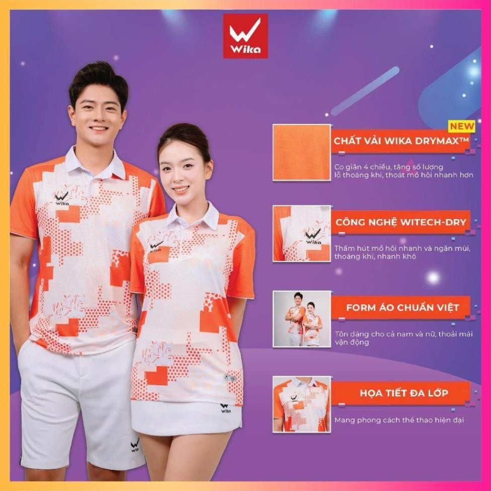 เสื้อโปโล Wika Zery ของแท้ วัสดุ Wika Drymax ระบายอากาศได้ดี การดูดซึมสูงสุด