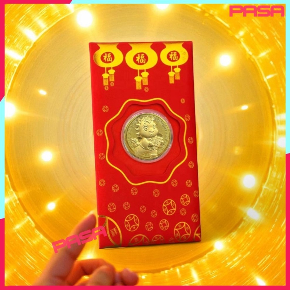 VIP ซองเงินนําโชคม้าเคลือบทอง ซองเงินนําโชค God of Wealth ฮวงจุ้ย โชคลาภ ของขวัญโชคลาภสําหรับ Binho 