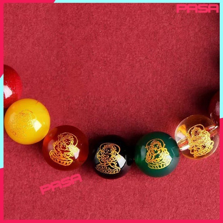 SA VIP Cinnabar Ngu Lo God of Wealth Bracelet with Brocade Bag