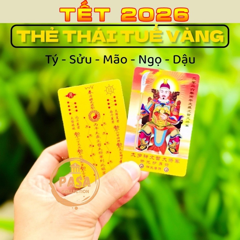 [การ์ดพลาสติกสีทอง] THAI TUE KIM BAI 2026 สําหรับหนู - OX - HABIT - NGO - DAU (TET 2026)