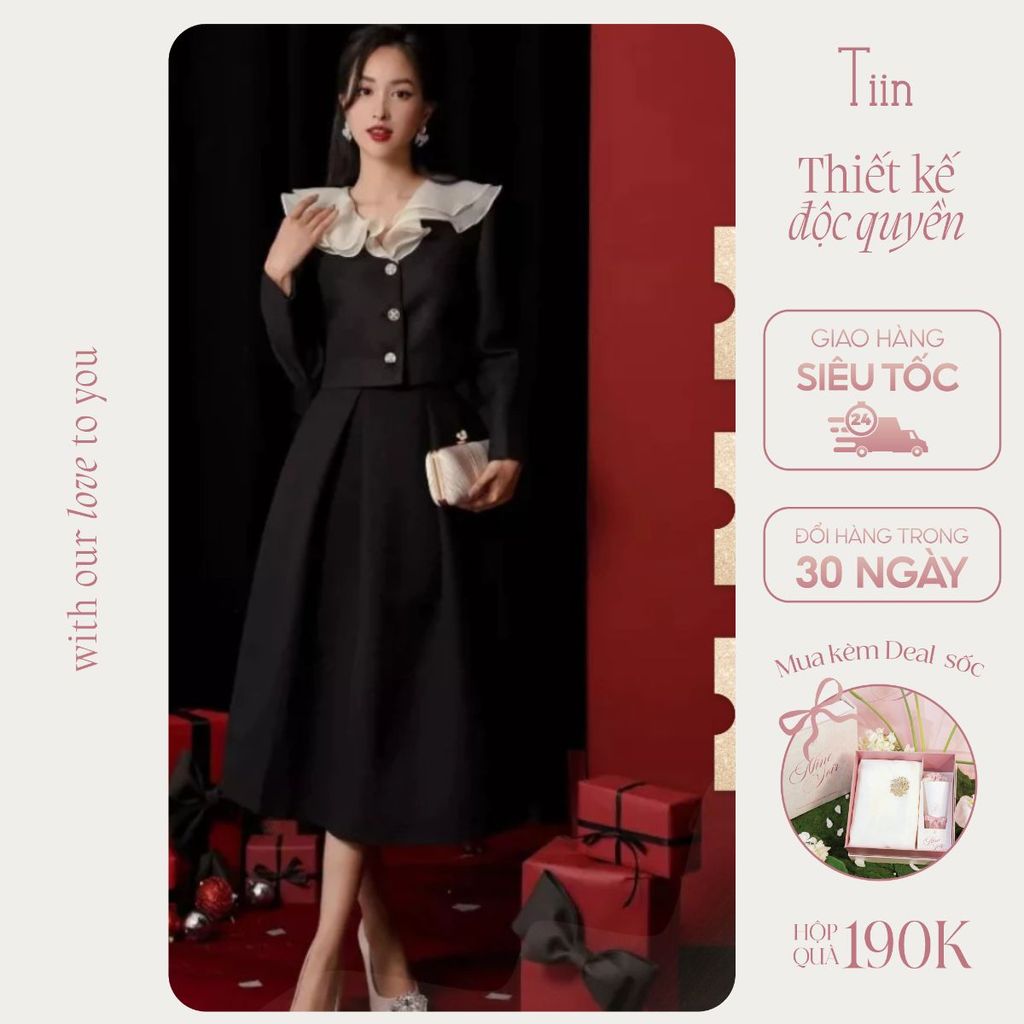 TINSTORE ADK968 เสื้อคอเต่าระบาย 2 ชั้น