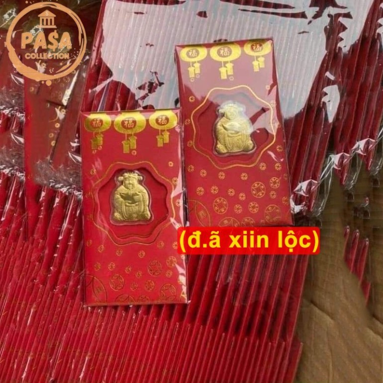 Trending Pong คุณภาพสูงไต้หวัน Golden God of Wealth Red Envelopes ใช้สําหรับ Tet เงินนําโชค ตกแต่ง ไ