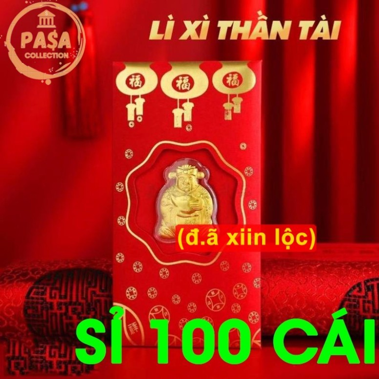 Trending COMBO 100 Gold-plated God of Wealth Red Packets - Lucky Golden Horse Red Packets to Bring F