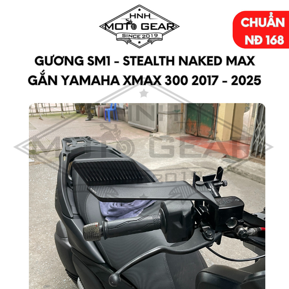 กระจก Rizoma SM1 - Stealth Naked Max สําหรับกระจกมุมกว้าง Yamaha Xmax 300