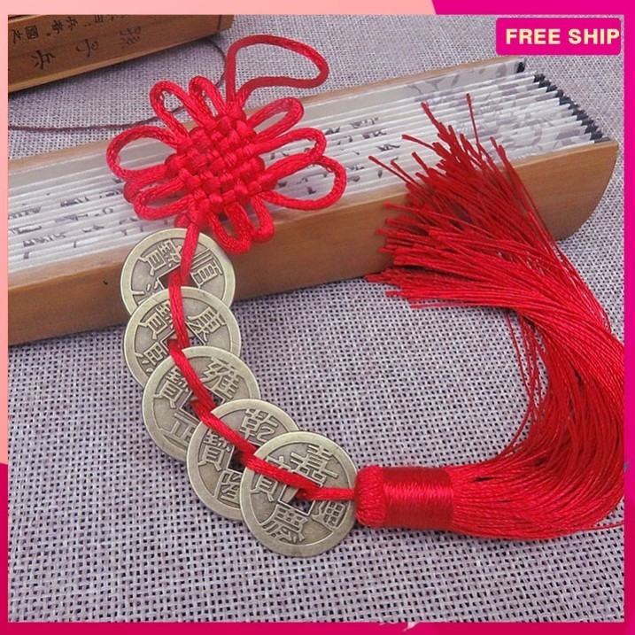 [PTS8427] Feng Shui Five Emperors String - มาสคอตเพื่อช่วย Fame และ Full Luck