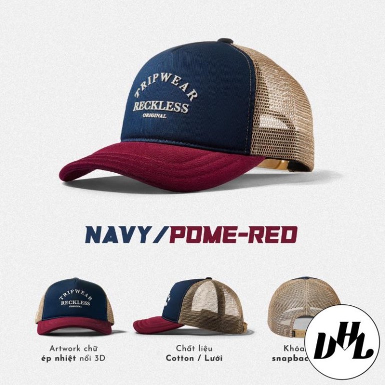 Trucker Hat/Cap - Cap - ผ้าสีกากีผ้าฝ้ายระบายอากาศ, ตาข่ายดูดความร้อน, งานศิลปะการถ่ายเทความร้อนสูง