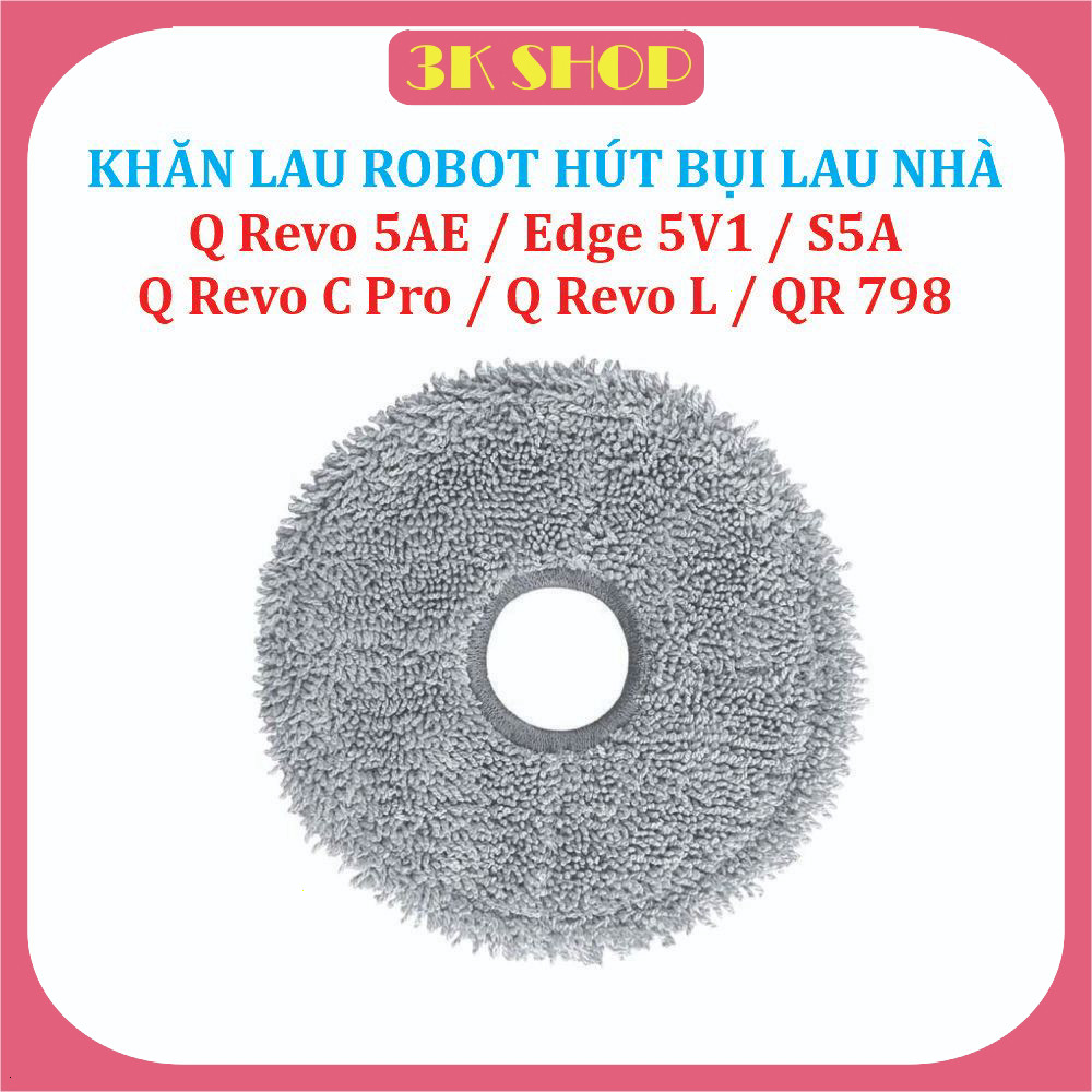 ผ้าทําความสะอาด, Mop Mi Roborock Q Revo 5AE / Edge 5V1/ S5A, QR 798, Q Revo C Pro