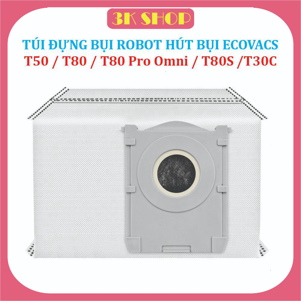 อุปกรณ์เสริมถุงขยะ ถุงเก็บฝุ่น สําหรับ Ecovacs Deebot T50, T80, T80 Pro Omni, T30C Robot ถังขยะอัตโน