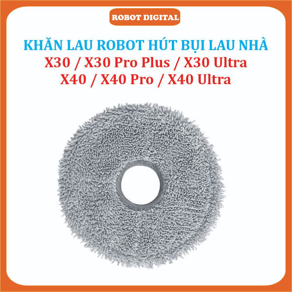 ผ้าทําความสะอาด ม็อบสําหรับเครื่องดูดฝุ่นหุ่นยนต์ Mi Dreame X30/ X30 Ultra, X40/ X40 Ultra "