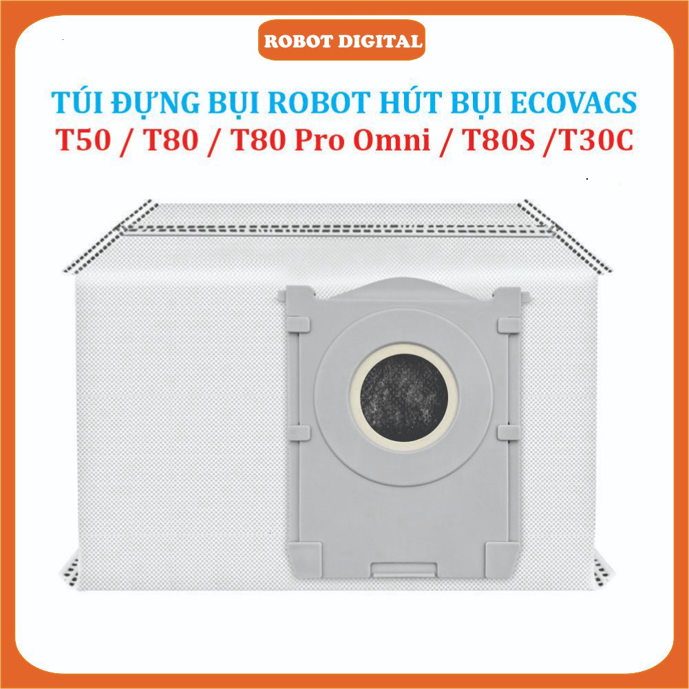 อุปกรณ์เสริมถุงขยะ ถุงเก็บฝุ่น สําหรับ Ecovacs Deebot T50, T80, T80 Pro Omni, T30C Robot ถังขยะอัตโน