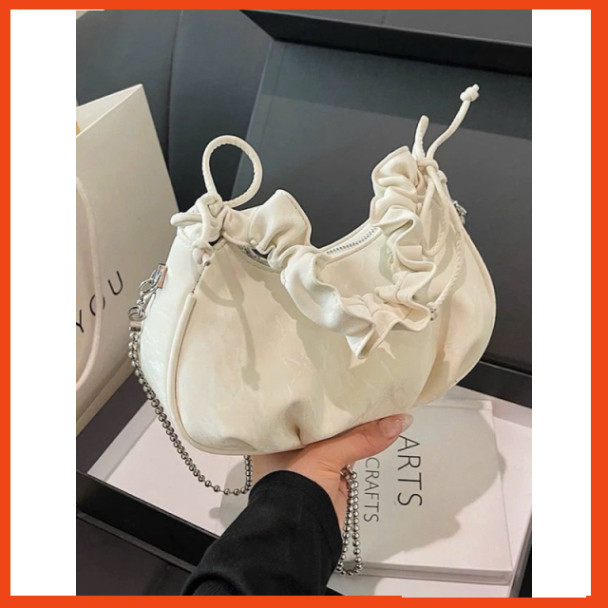 กระเป๋าถือสตรีกระเป๋าสะพายข้างหนังกํามะหยี่สไตล์เกาหลี T86 [Vip]