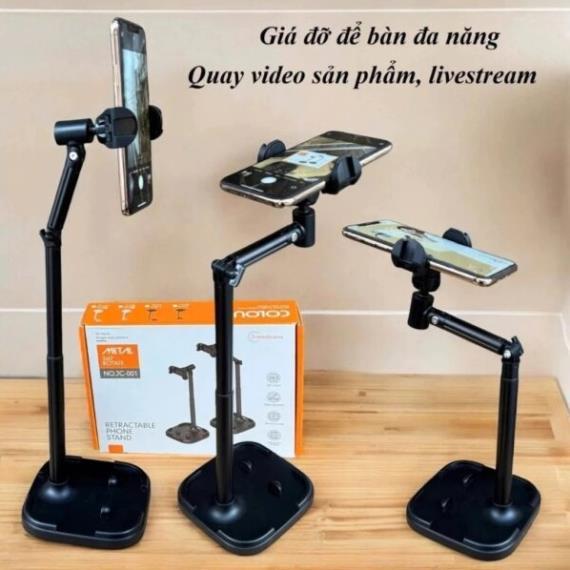 JC001 Phone Clip Holder หมุนได้ 360 องศา ปรับได้ 180 องศา และที่วางโทรศัพท์ Ipad P100