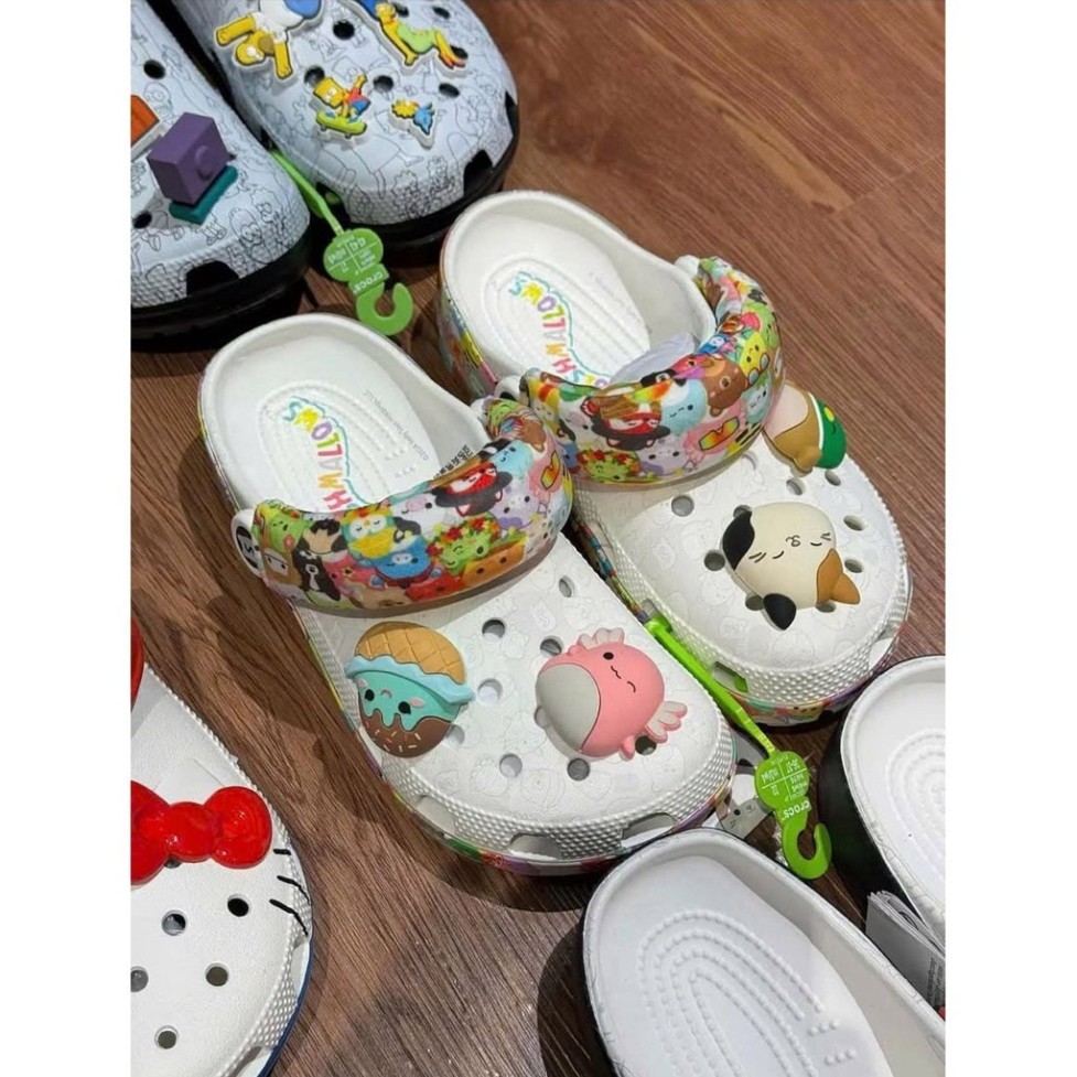 รองเท้าแตะ Crocodile X Cat Gummy สําหรับผู้ใหญ่และเด็กที่แนบภาพตามภาพ