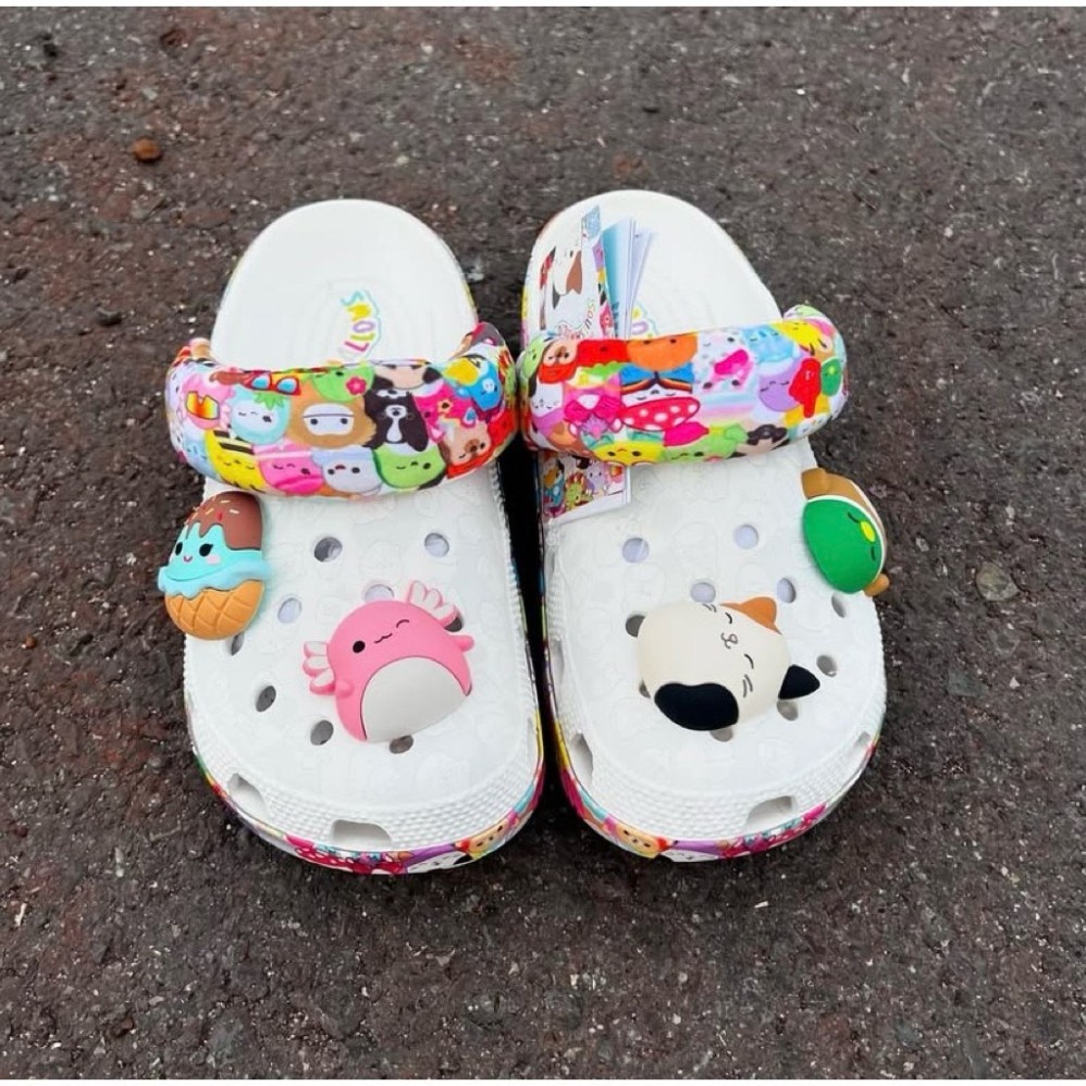 รองเท้าแตะ Crocodile X Cat Gummy สําหรับผู้ใหญ่และเด็กที่แนบภาพตามภาพ
