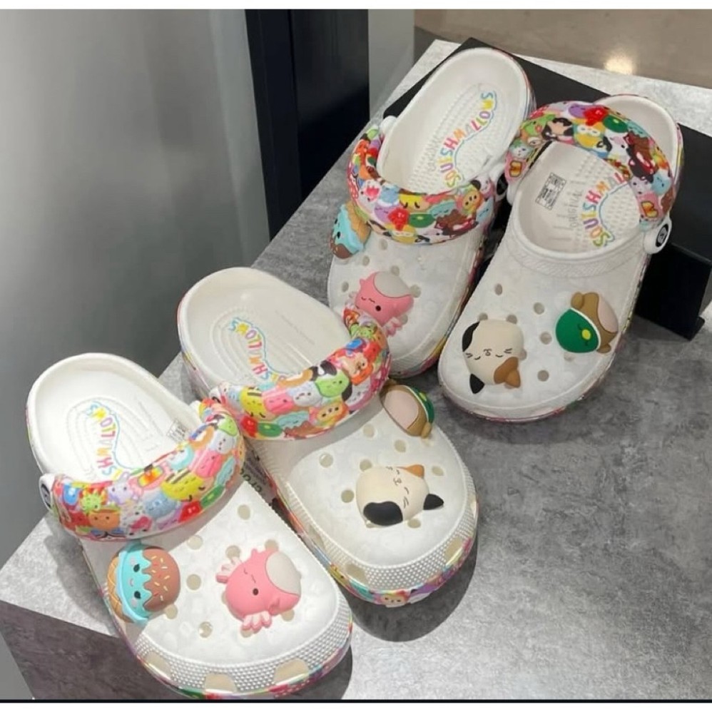 รองเท้าแตะ Crocodile X Cat Gummy สําหรับผู้ใหญ่และเด็กที่แนบภาพตามภาพ