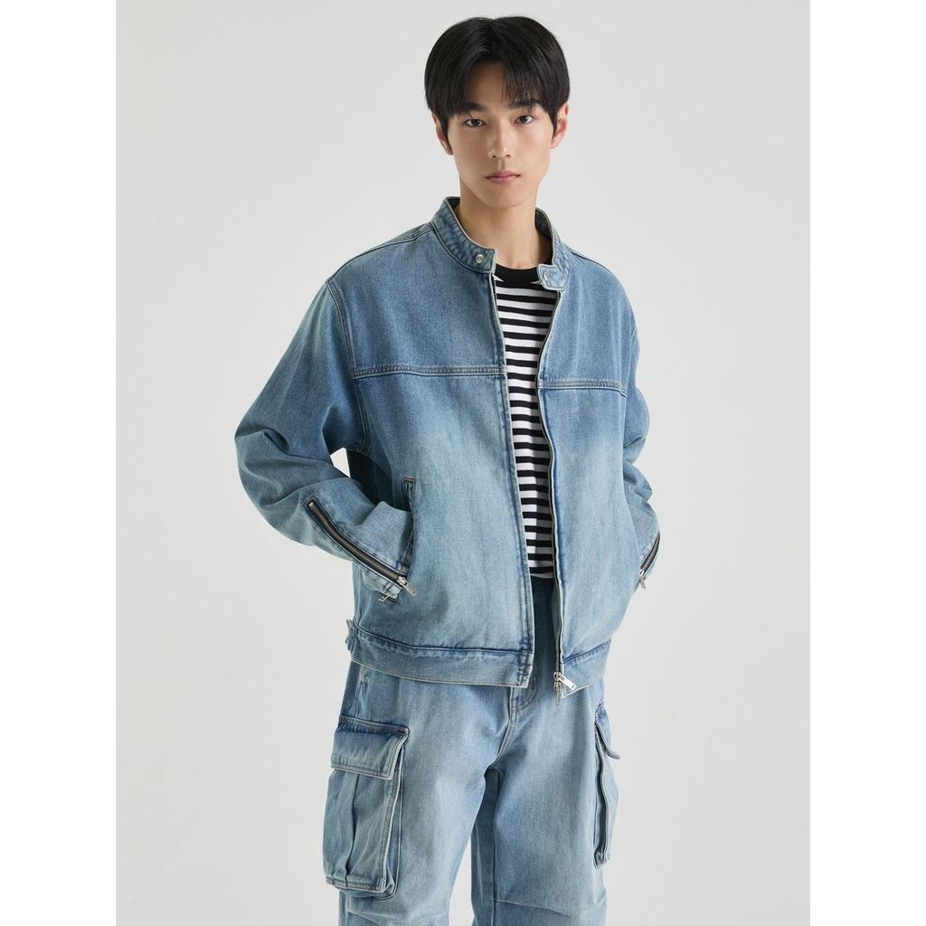 DENIM Musinsa Standard Racing TRUCKER Jacket – Denim Racing Trucker Jacket - MMENJ102