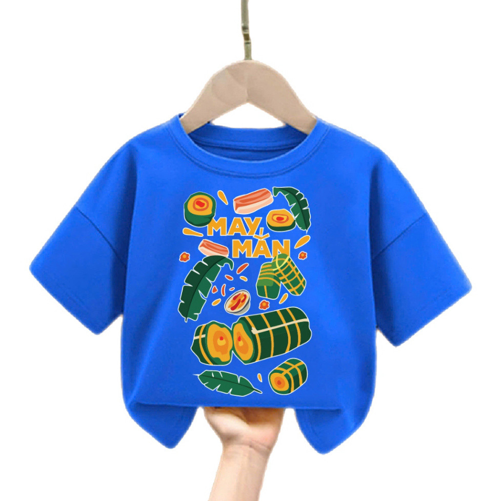 Combo เสื้อยืด Lucky Tet 2 ชิ้นสําหรับเด็กชายและเด็กหญิงตั้งแต่ 6-30kg.AT42 .