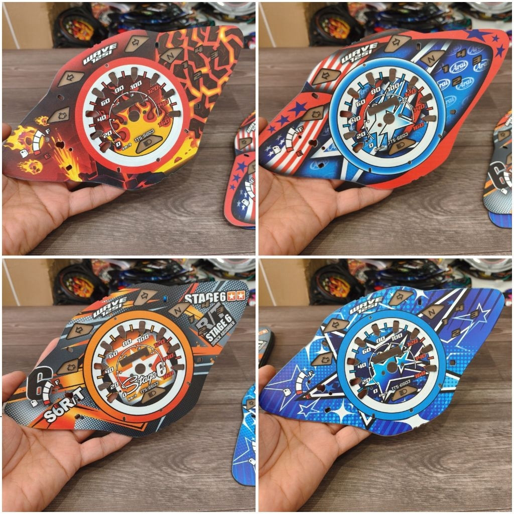 หน้านาฬิกาสั่งทําสําหรับ FULED, WAVE 125i ติดตั้งง่ายสําหรับ Fu Map ทุกรุ่น วัสดุพลาสติกพิมพ์ลาย UV