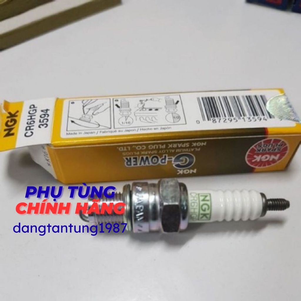 CR6HGP SHORT FOOT PLATINUM หัวเทียน NGK ติดตั้งบน DREAM, WAVE, YAHAMA SIRIUS, JUPITER, SUZUKI VIVA