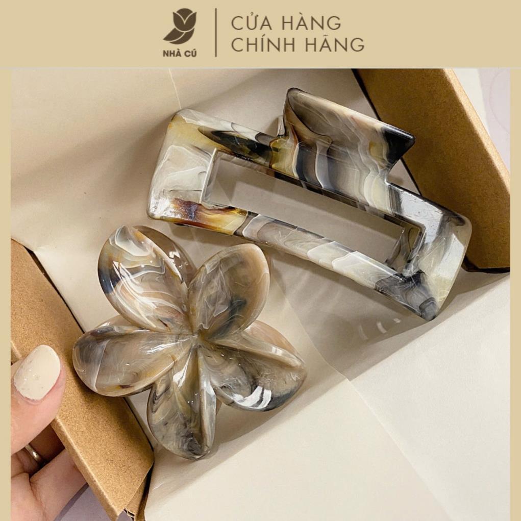 OWL HOUSE Coffee Stone กล่องคลิปลายเลียนแบบดอกไม้สไตล์เกาหลีเครื่องประดับผมกล่องของขวัญ 61339