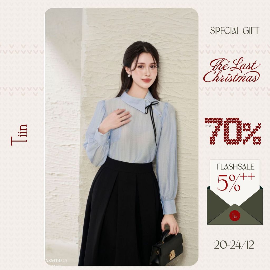 TINSTORE เสื้อเชิ้ตผู้หญิงที่ออกแบบโดย TIINTORE คอปกเยอรมันหรูหราปุ่มเอียงแนวทแยงพร้อมโบว์หรูหราและก