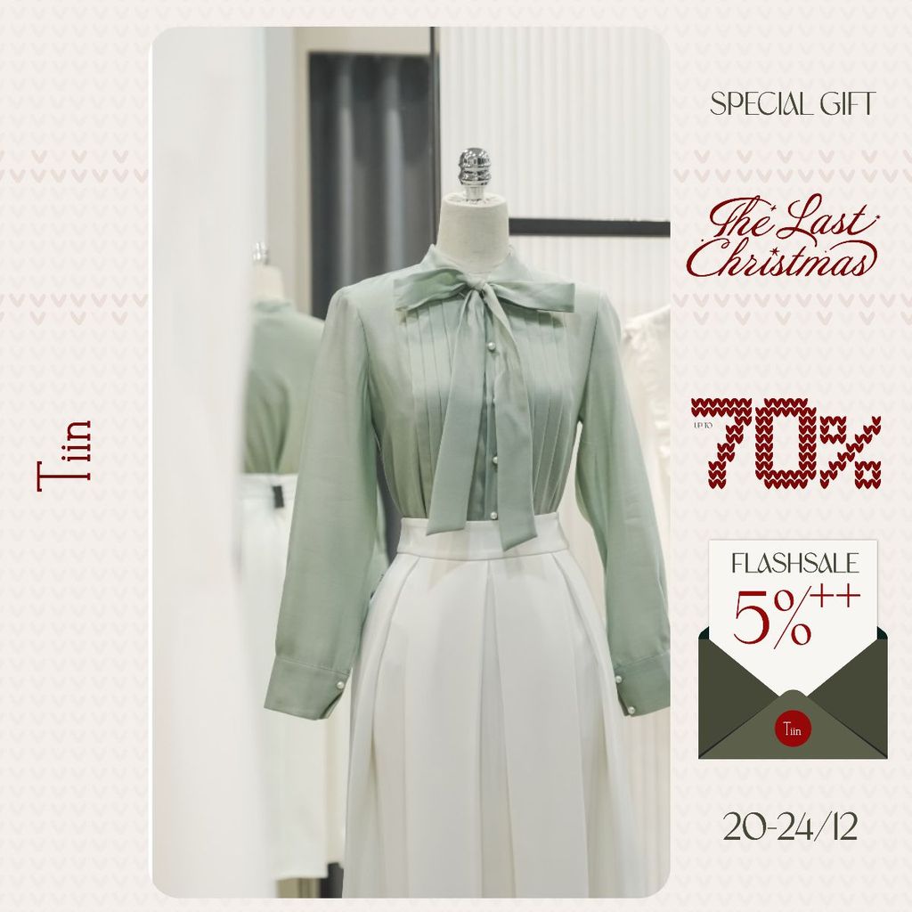 TINSTORE เสื้อเชิ้ตผู้หญิงคอปกผูกโบว์ ตัวเปลือย ดีไซน์แขนกุดเรียบหรู สไตล์ออฟฟิศ AHD1021