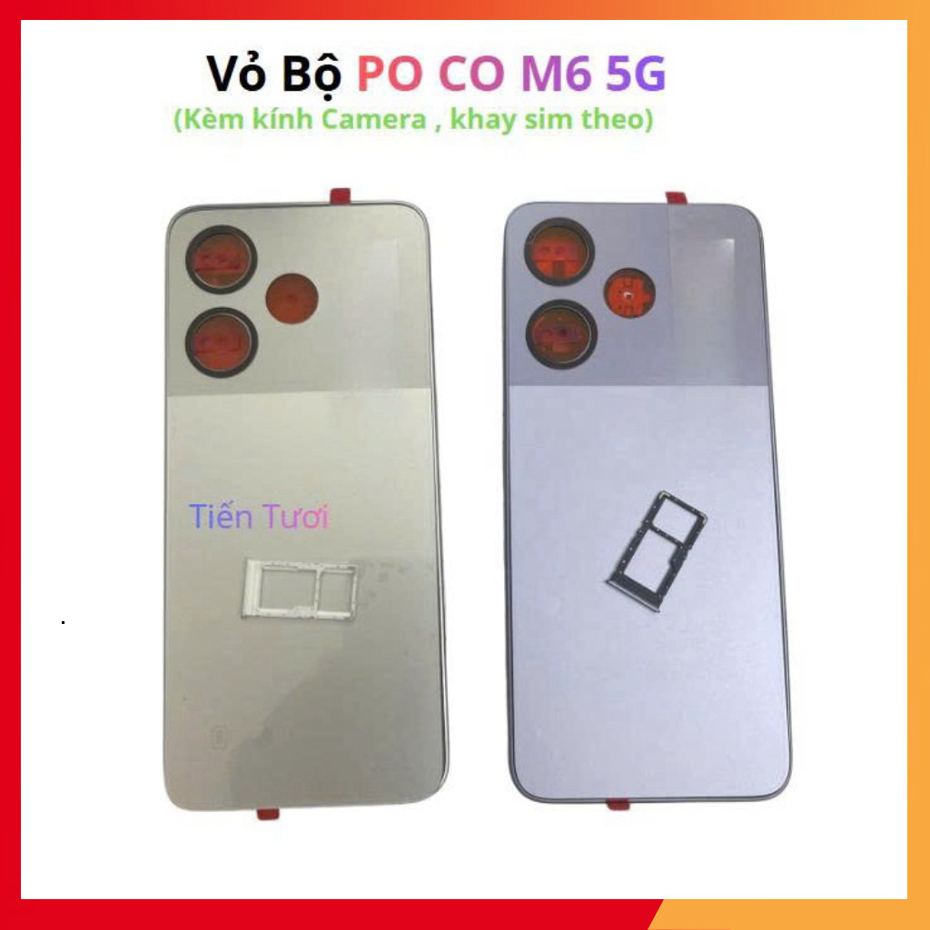 เคส Po CO M6 5G พร้อมกระจกกล้อง ถาดซิม Minh tue 333