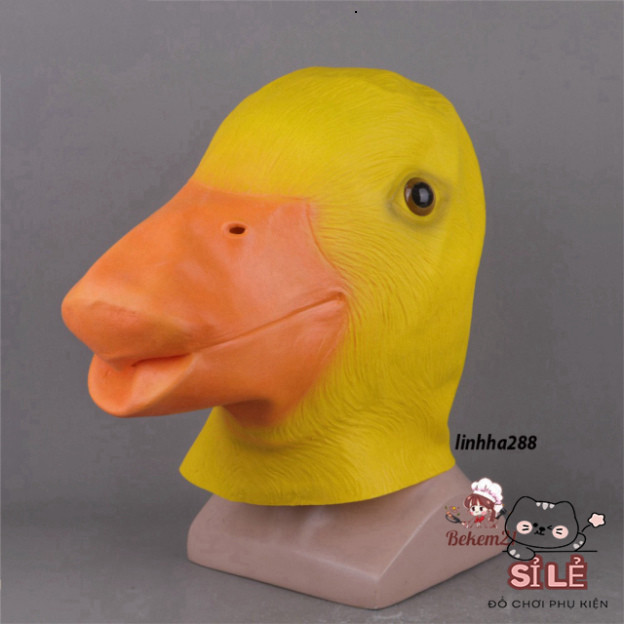 NATURAL RUBBER DUCK HEAD MASK สไตล์ DOONALD สําหรับ HALLOWEEN VIBRANT COSTUME