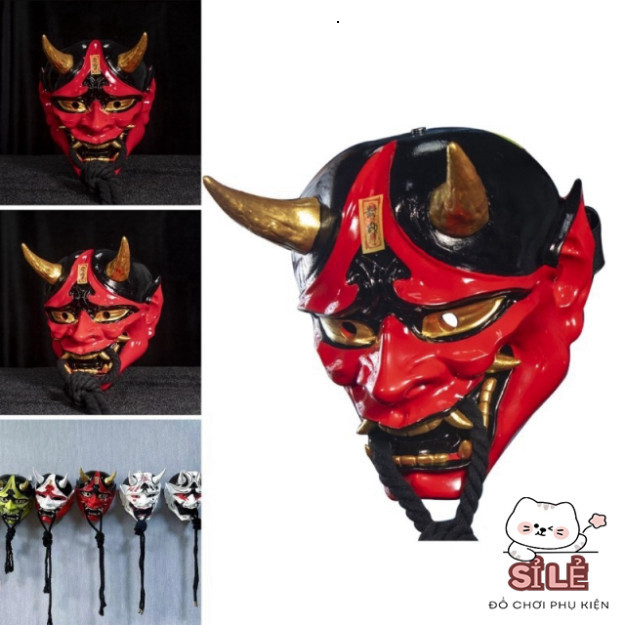 Impressive Japanese ONI Demon Mask - Hanya Halloween Mask เหมาะสําหรับ Décor