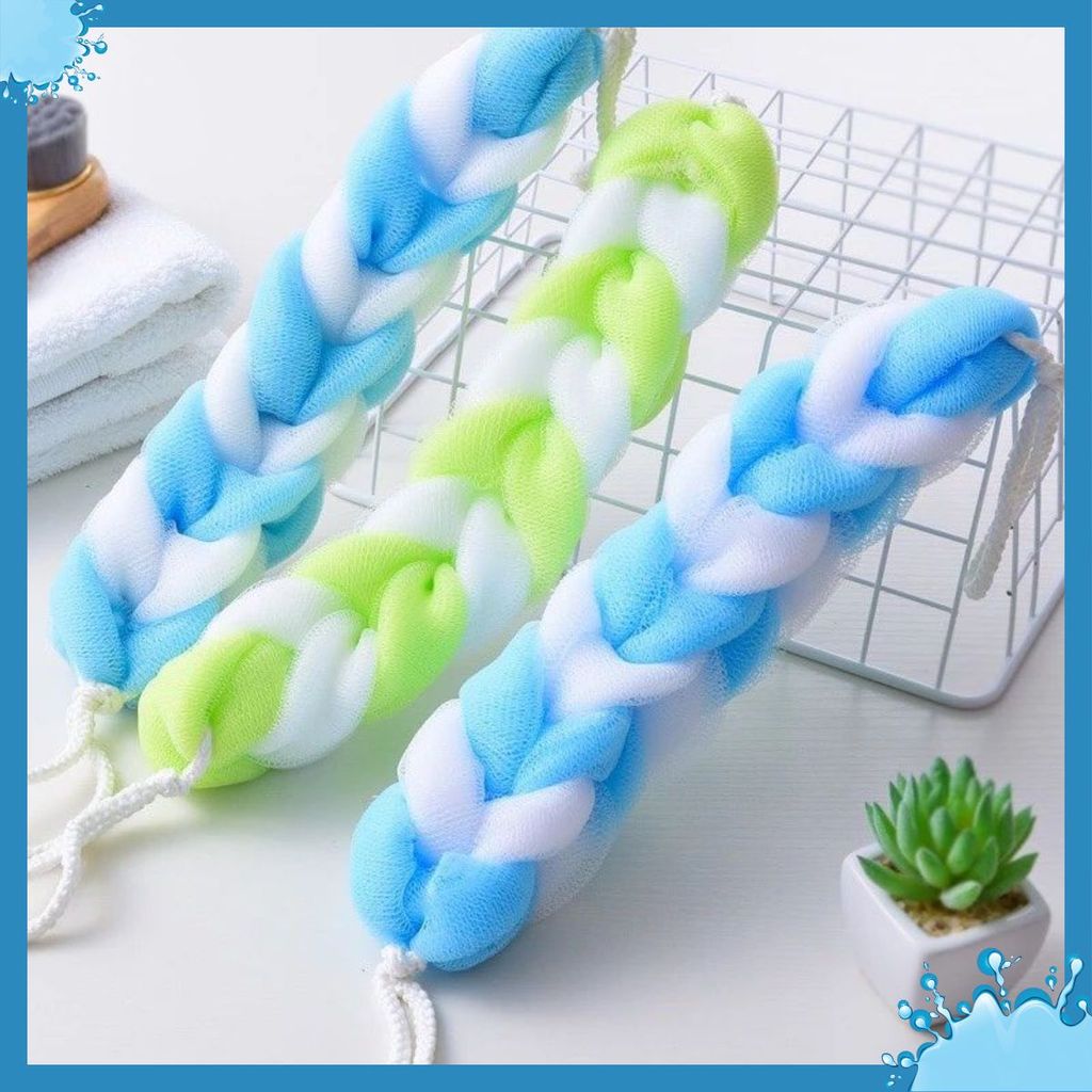 2 ฟองน้ําอาบน้ํายาว - คุณภาพสูง ROUND BATH BATH BATH 1 SUPER SOFT LONG Mesh FOAM BATH POWDER MIN