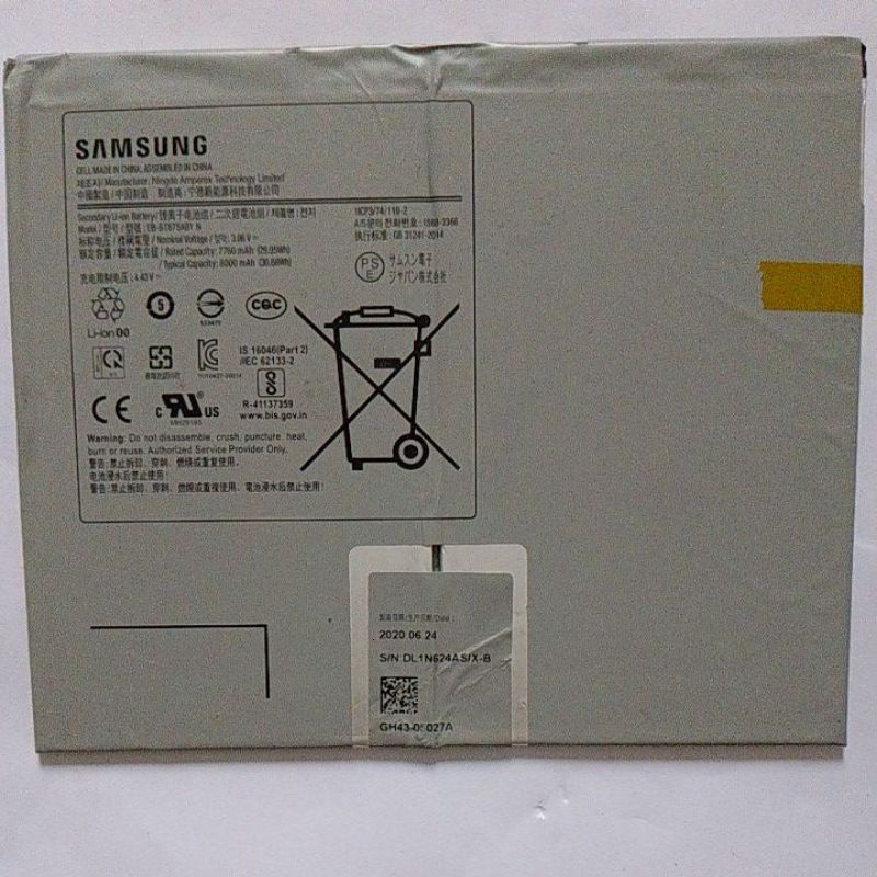 แบตเตอรี่ samsung tab T875/eb - bt875aby ZIN BRAND