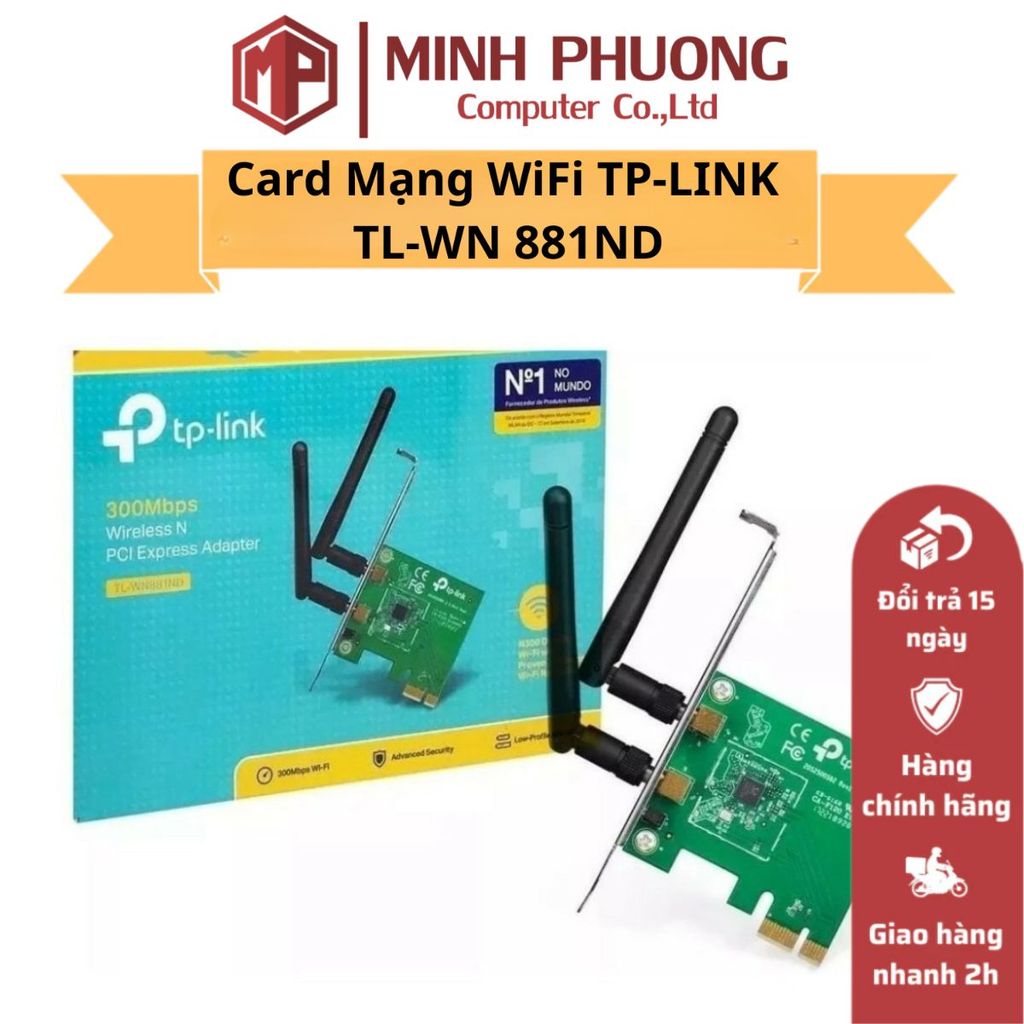 TP-LINK TL-WN 881ND การ์ดเครือข่าย WiFi - สินค้าของแท้