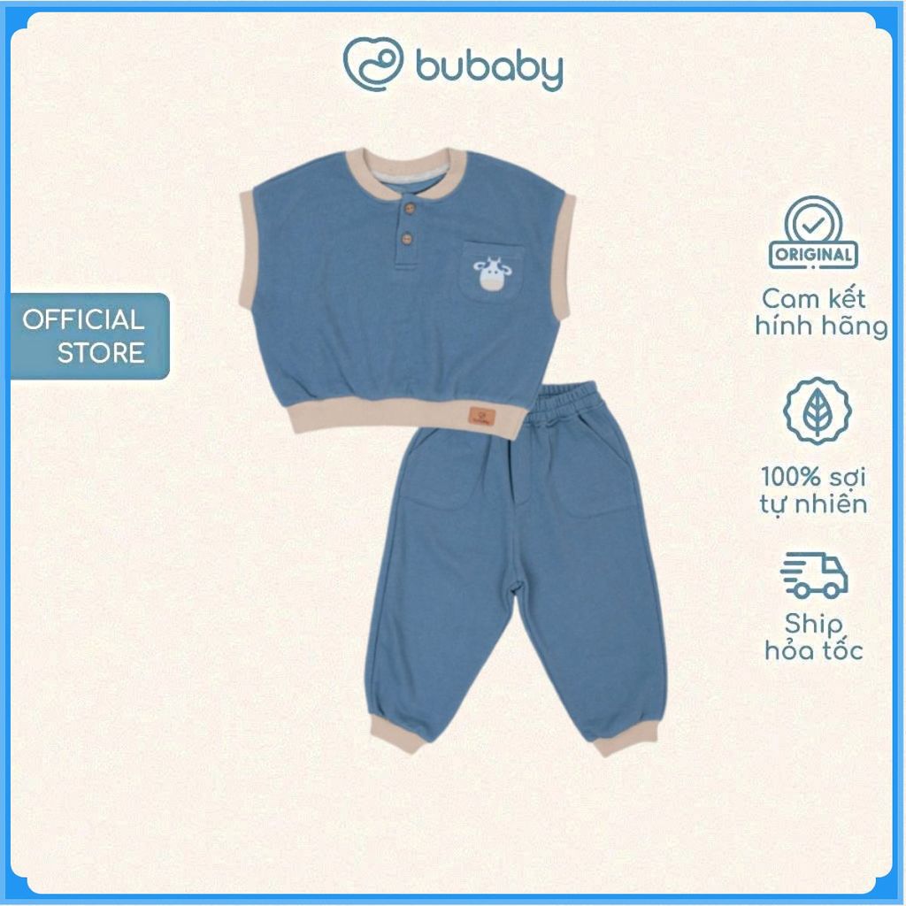 (1Y-5Y) ชุดไหล่แขนยาวผ้าฟลีซอบอุ่น - ชุดเสื้อผ้าฤดูหนาว Bubaby - Bubaby สําหรับเด็กผู้ชาย - สาว Buba