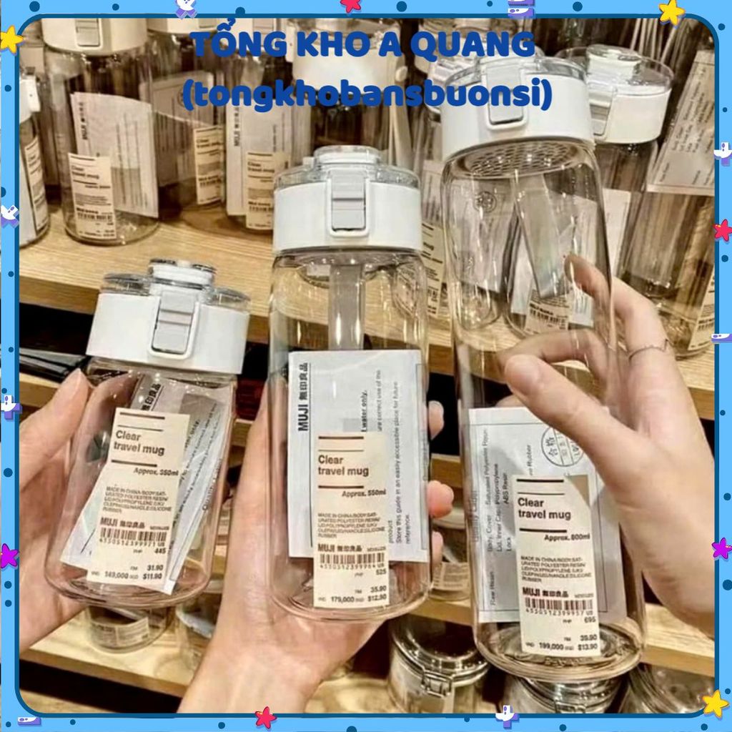 ชุดขวดน้ํา MJ 3 ขวด - ขวดน้ําญี่ปุ่น 350ml- 550ml- 800Ml - BINHUOC356